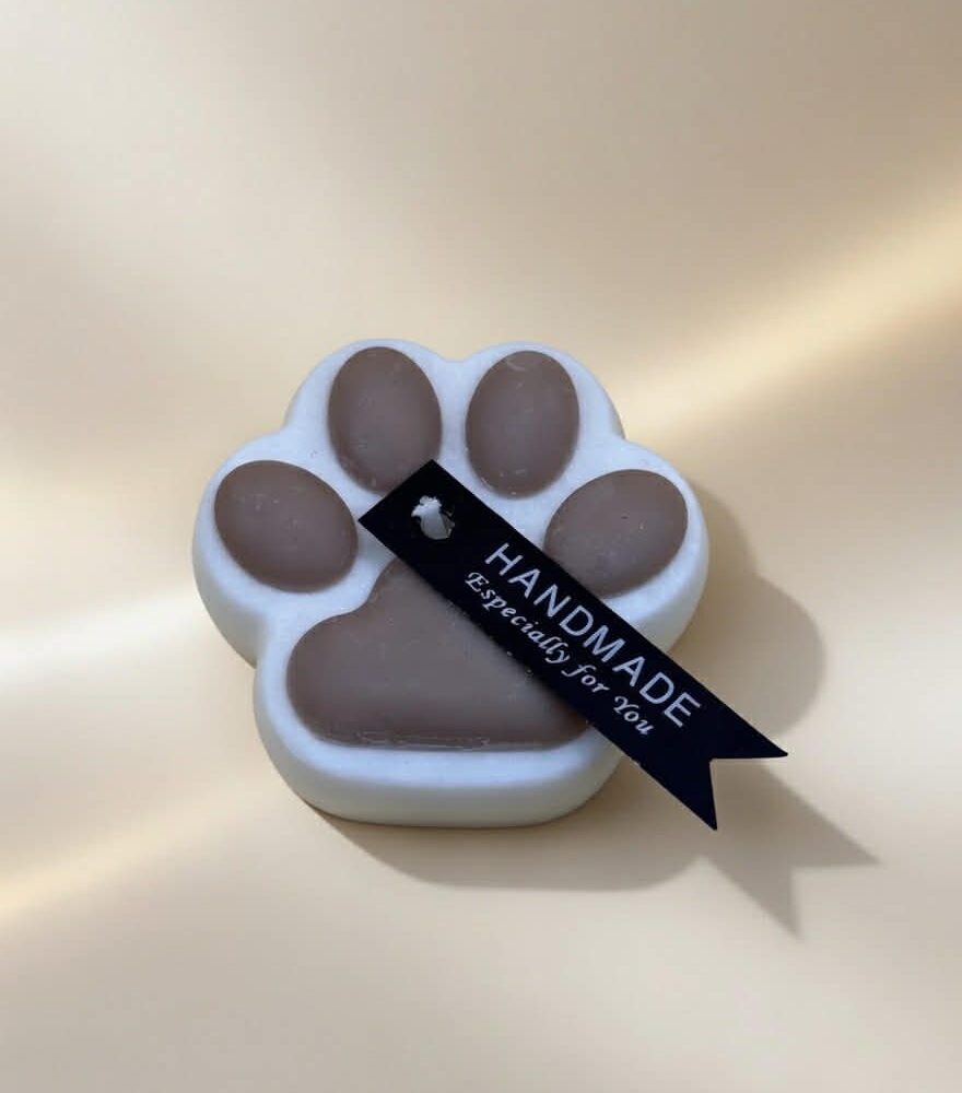 duftkerze hundepfötchen braun