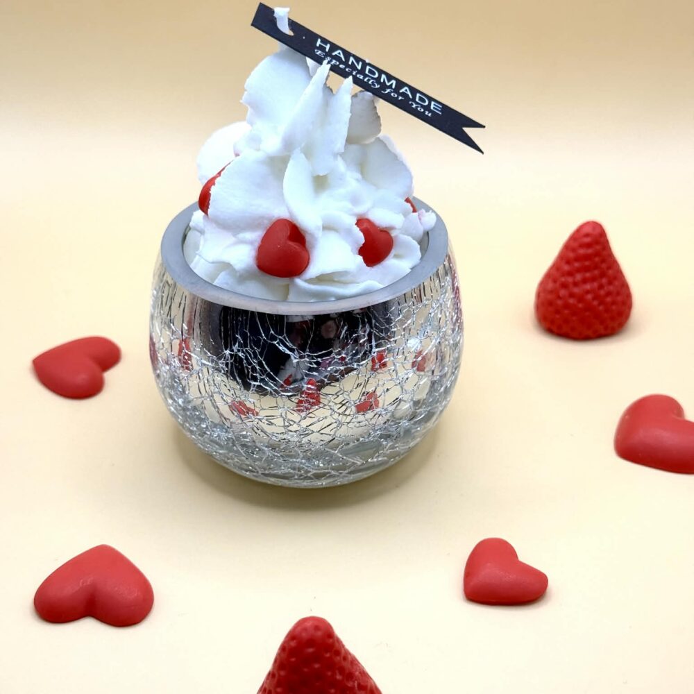 silver love cup duftkerze