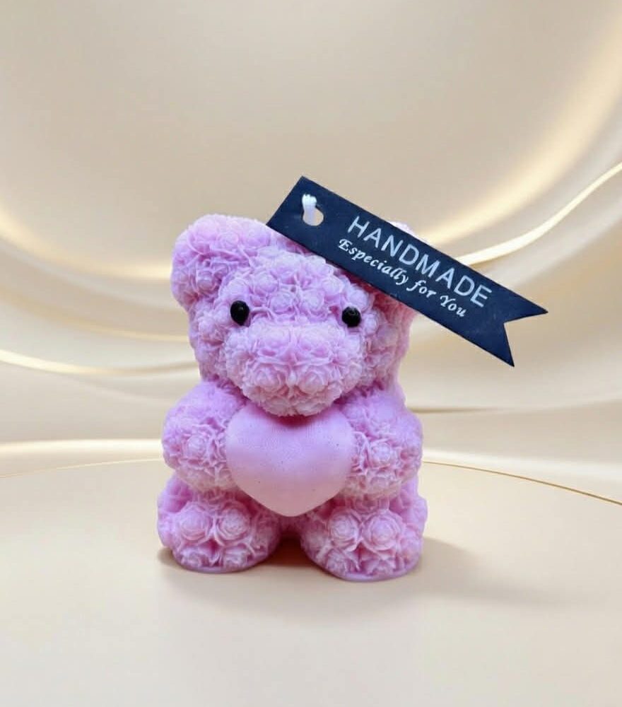 duftkerze teddybär rosa